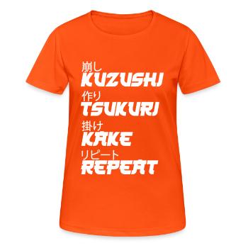Judo Techniques - T-shirt respirant Femme - orange néon - Devant - AI Model Female 172 dark (172cm)