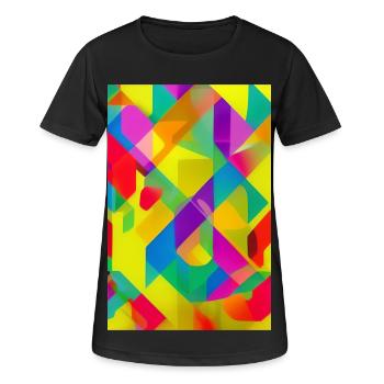 Retro Pattern Colorful - Women's Breathable T-Shirt - black - Front - AI Model Female 172 light (172cm)