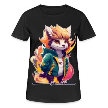 Süßer Stylischer Greif - Frauen T-Shirt atmungsaktiv - Schwarz - Vorne - AI Model Female 172 light (172cm)