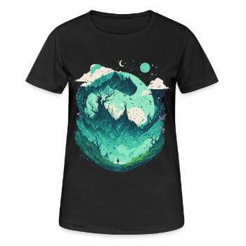 Fantasy Wonderland Fairytale Forest - Women's Breathable T-Shirt - black - Front - AI Model Female 172 light (172cm)