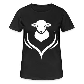 Agneau Agneau Mouton Berger - T-shirt respirant Femme - noir - Devant - AI Model Female 172 light (172cm)
