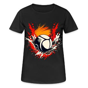 Volley-ball - T-shirt respirant Femme - noir - Devant - AI Model Female 172 light (172cm)