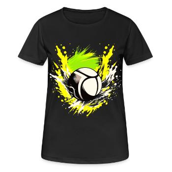 Volleyball Logo - T-shirt respirant Femme - noir - Devant - AI Model Female 172 light (172cm)