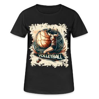 Volley-ball - T-shirt respirant Femme - noir - Devant - AI Model Female 172 light (172cm)