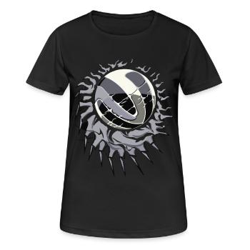 Volleyball Volleyballer Logo - Frauen T-Shirt atmungsaktiv - Schwarz - Vorne - AI Model Female 172 light (172cm)