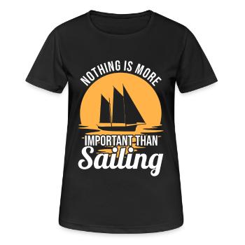 Segel Motivation - Frauen T-Shirt atmungsaktiv - Schwarz - Vorne - AI Model Female 172 light (172cm)