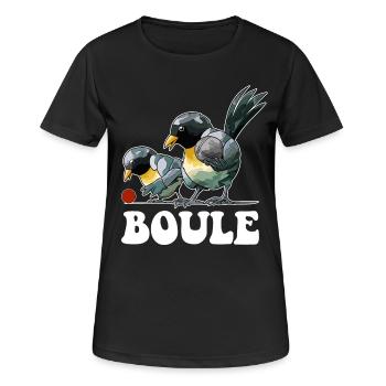Boules de boules de boules pour pétanque - T-shirt respirant Femme - noir - Devant - AI Model Female 172 light (172cm)