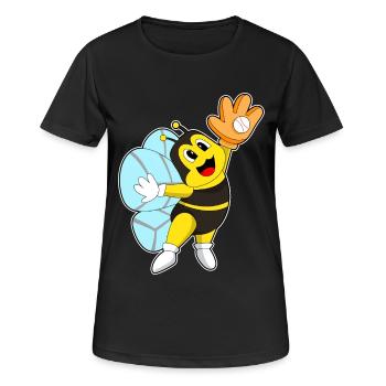 Gant de baseball Bee Baseball - T-shirt respirant Femme - noir - Devant - AI Model Female 172 light (172cm)