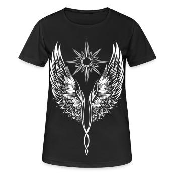 Ailes d’ange Ailes d’ange Archange - T-shirt respirant Femme - noir - Devant - AI Model Female 172 light (172cm)