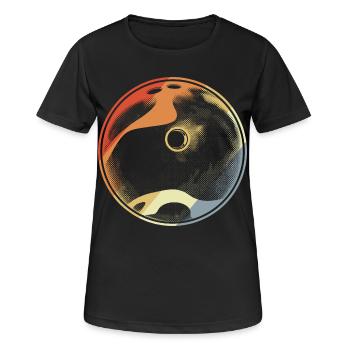 Boule de bowling vintage - T-shirt respirant Femme - noir - Devant - AI Model Female 172 light (172cm)