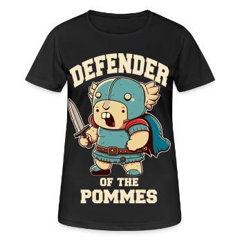 Guerrier défenseur avec épée - T-shirt respirant Femme - noir - Devant - AI Model Female 172 light (172cm)