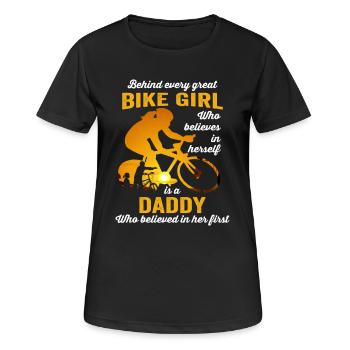Bike Girl - Women's Breathable T-Shirt - black - Front - AI Model Female 172 light (172cm)