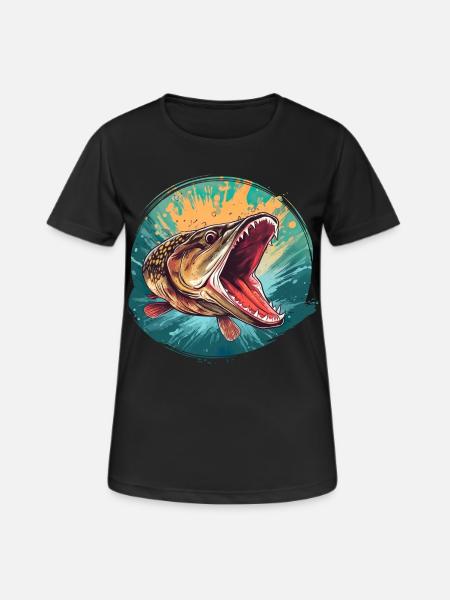 Hecht - Frauen T-Shirt atmungsaktiv - Schwarz