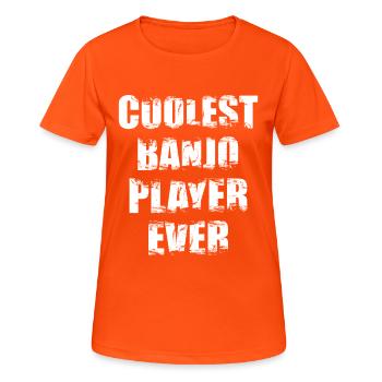 Coolest Banjo Player - Women's Breathable T-Shirt - neon orange - Front - AI Model Female 172 dark (172cm)