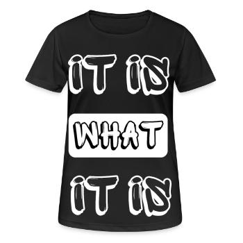 c’est ce que c’est - T-shirt respirant Femme - noir - Devant - AI Model Female 172 light (172cm)