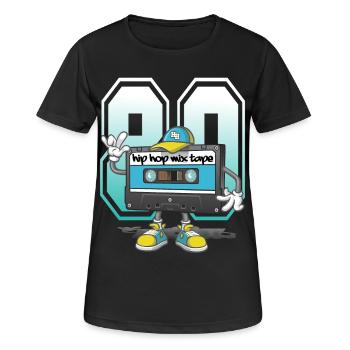 hip hop mix tape - T-shirt respirant Femme - noir - Devant - AI Model Female 172 light (172cm)