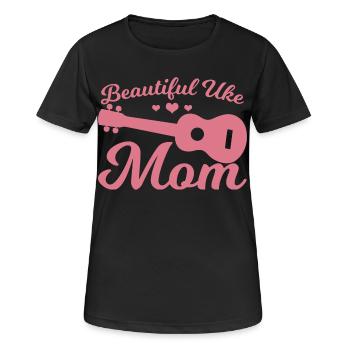 Uke Mama - Women's Breathable T-Shirt - black - Front - AI Model Female 172 light (172cm)