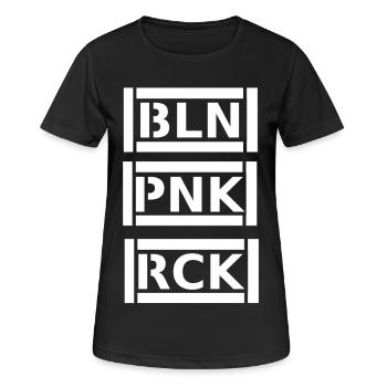 Punkrock Berlin - Frauen T-Shirt atmungsaktiv - Schwarz - Vorne - AI Model Female 172 light (172cm)