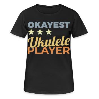 Average ukulelist - Women's Breathable T-Shirt - black - Front - AI Model Female 172 light (172cm)
