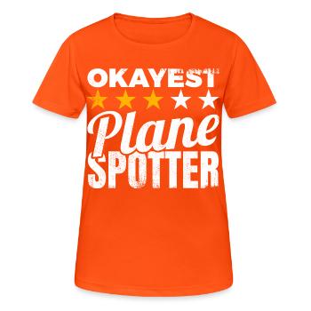 Average Planespotter - Women's Breathable T-Shirt - neon orange - Front - AI Model Female 172 dark (172cm)