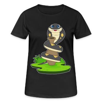 Vase serpent - T-shirt respirant Femme - noir - Devant - AI Model Female 172 light (172cm)