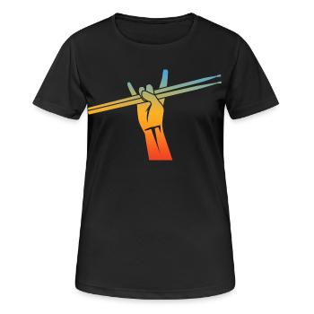 Drummers Drumsticks - Women's Breathable T-Shirt - black - Front - AI Model Female 172 light (172cm)