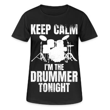 I'm the drummer tonight - Women's Breathable T-Shirt - black - Front - AI Model Female 172 light (172cm)