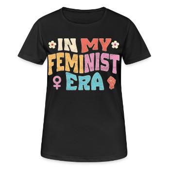 À mon époque féministe - T-shirt respirant Femme - noir - Devant - AI Model Female 172 light (172cm)