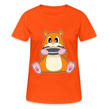 Hamster Samen - Frauen T-Shirt atmungsaktiv - Neonorange - Vorne - AI Model Female 172 dark (172cm)