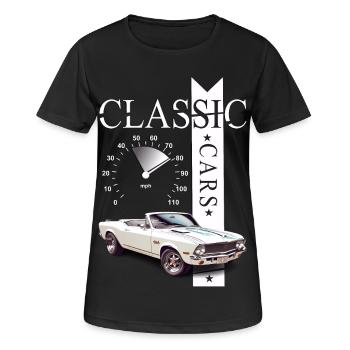 Classic Car - Frauen T-Shirt atmungsaktiv - Schwarz - Vorne - AI Model Female 172 light (172cm)