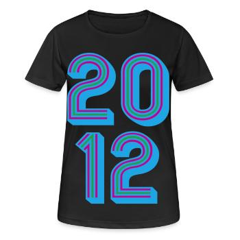 Année de naissance 2012 | Couleurs changeantes - T-shirt respirant Femme - noir - Devant - AI Model Female 172 light (172cm)
