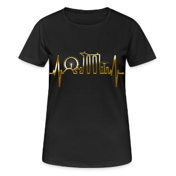 Singapore Skyline Heartbeat Asia I Love Singapore - Women's Breathable T-Shirt - black - Front - AI Model Female 172 light (172cm)
