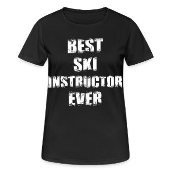 moniteur de ski - T-shirt respirant Femme - noir - Devant - AI Model Female 172 light (172cm)