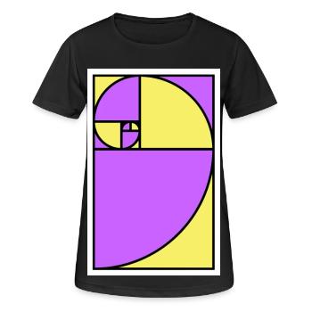 Spirale du nombre d’or - T-shirt respirant Femme - noir - Devant - AI Model Female 172 light (172cm)