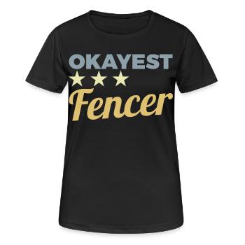 Escrimeur moyen - T-shirt respirant Femme - noir - Devant - AI Model Female 172 light (172cm)