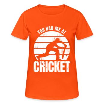 Cricketer Spell - Women's Breathable T-Shirt - neon orange - Front - AI Model Female 172 dark (172cm)