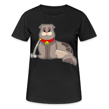 Seal Necklace Necklace - Women's Breathable T-Shirt - black - Front - AI Model Female 172 light (172cm)