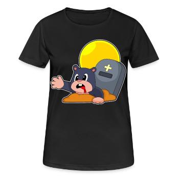 Pierre tombale d’Halloween de Mole - T-shirt respirant Femme - noir - Devant - AI Model Female 172 light (172cm)