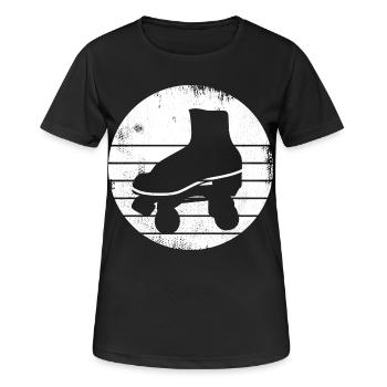 Roller Skates Drawing - Women's Breathable T-Shirt - black - Front - AI Model Female 172 light (172cm)