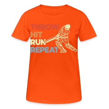 Lancer Hit Run Répéter - T-shirt respirant Femme - orange néon - Devant - AI Model Female 172 dark (172cm)