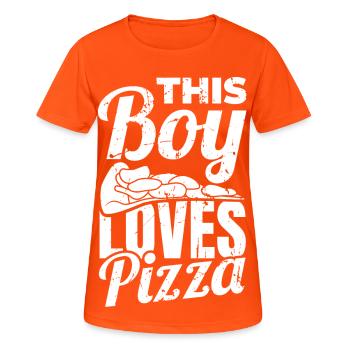 Pizza Boy - Women's Breathable T-Shirt - neon orange - Front - AI Model Female 172 dark (172cm)