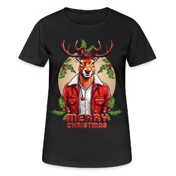 Cool Rudolph - T-shirt respirant Femme - noir - Devant - AI Model Female 172 light (172cm)