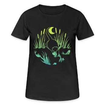 Prise de minuit - T-shirt respirant Femme - noir - Devant - AI Model Female 172 light (172cm)