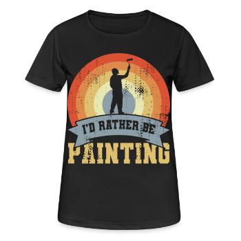 Je préfère peindre - T-shirt respirant Femme - noir - Devant - AI Model Female 172 light (172cm)