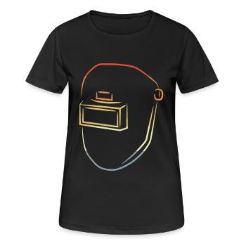 Welding Mask Drawing - Women's Breathable T-Shirt - black - Front - AI Model Female 172 light (172cm)
