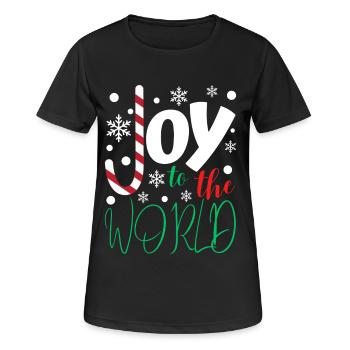 Freude in der Welt - Frauen T-Shirt atmungsaktiv - Schwarz - Vorne - AI Model Female 172 light (172cm)