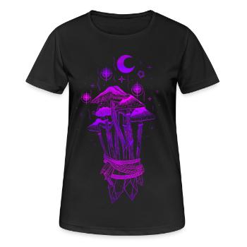 Mushrooms Magic Magic Mushrooms - Women's Breathable T-Shirt - black - Front - AI Model Female 172 light (172cm)