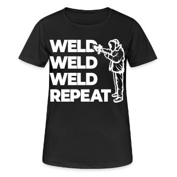 Weld Weld Weld Repeat - Women's Breathable T-Shirt - black - Front - AI Model Female 172 light (172cm)