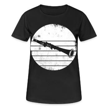 Clarinet Sketch - Women's Breathable T-Shirt - black - Front - AI Model Female 172 light (172cm)