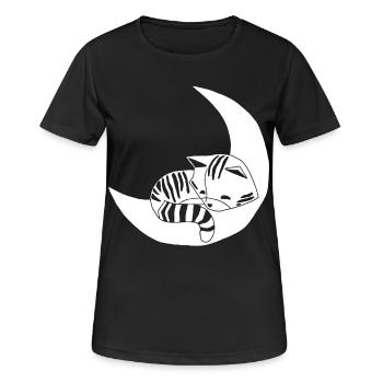 Whimsical kitten - Women's Breathable T-Shirt - black - Front - AI Model Female 172 light (172cm)
